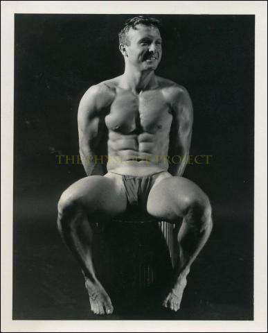 Jerry Roquemore Bodybuilder Chuck Renslow B&W Studio Physique Photograph